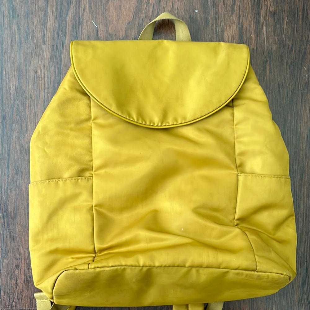 Mustard yellow backpack
